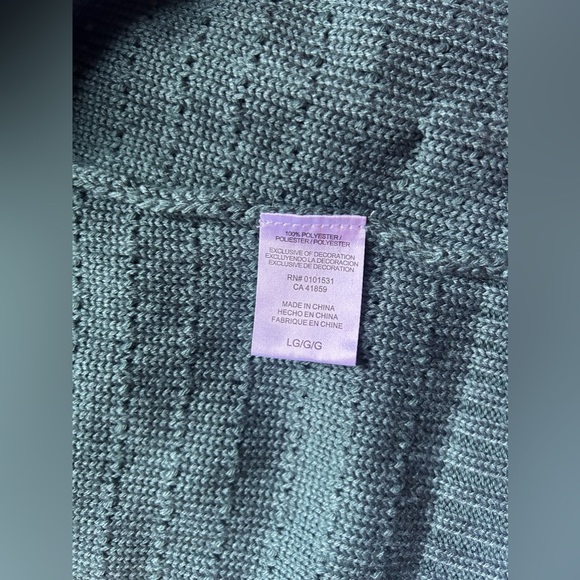 Woman cardigan Mighty Fine Loop and Pearl color Green Size L - Picture 5 of 8